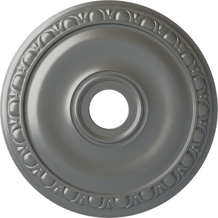 Ekena Millwork Jackson Ceiling Medallion (Fits Canopies up to 5 1/8"), Hand-Painted Silver, 20"OD x 3 5/8"ID x 1"P CM20JASLS